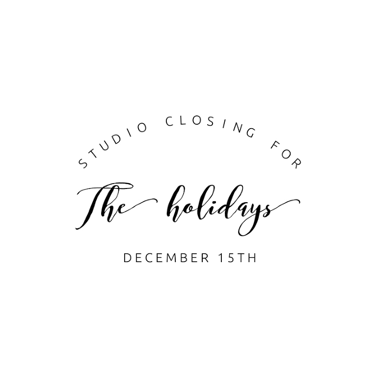 studio is closing for the holidays