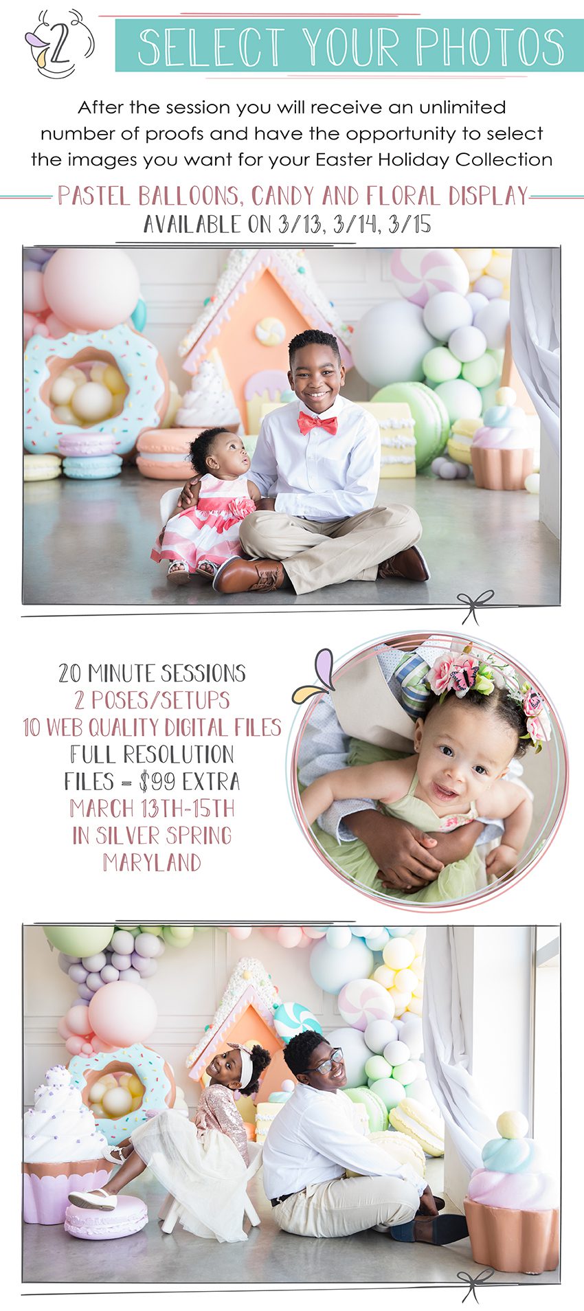 easter mini holiday photographer in maryland virginia washington dc