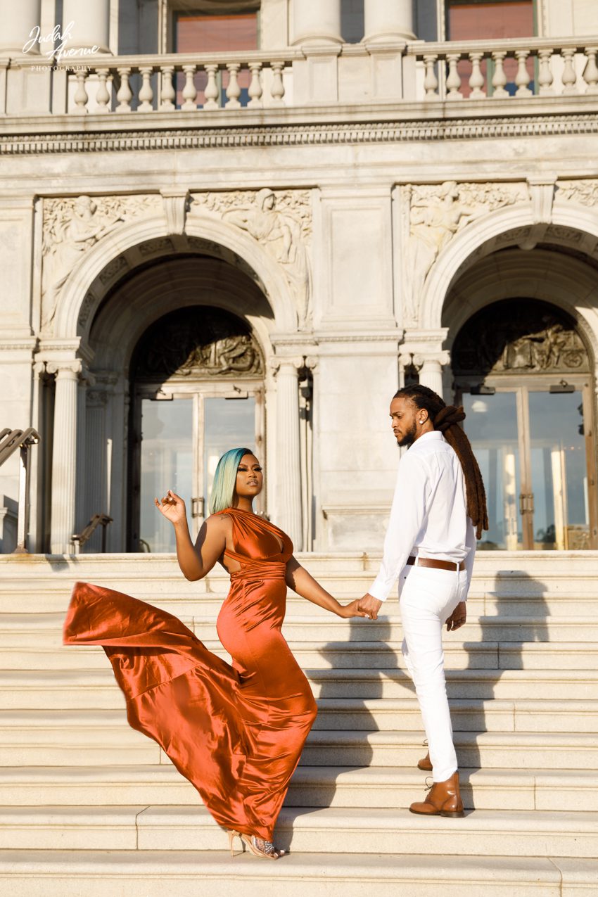 Jamila and Devontez engagement photographer in washington dc virginia maryland