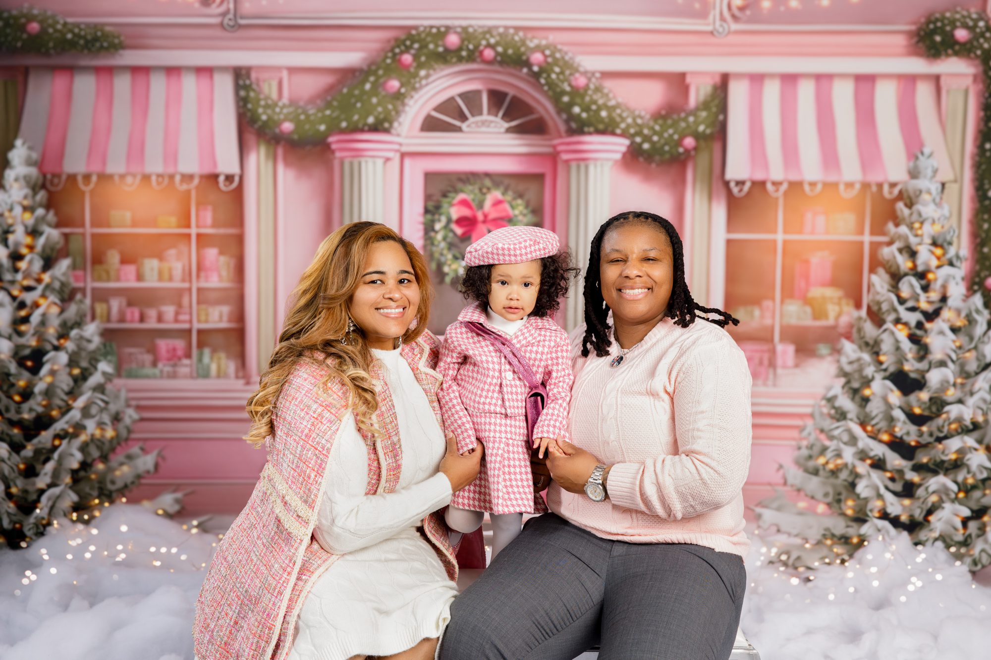 pink christmas xmas photographer in maryland virginia washington dc