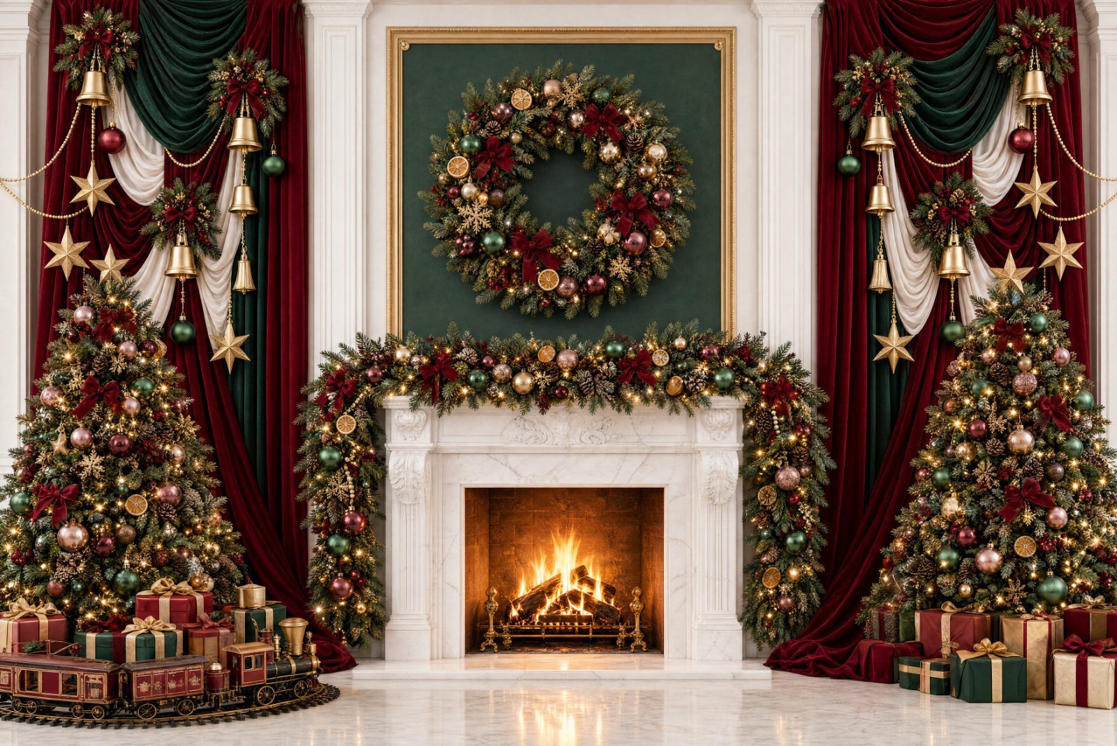 DMV holiday mini session photographer, Holiday Bordeaux backdrop in deep burgundy and emerald