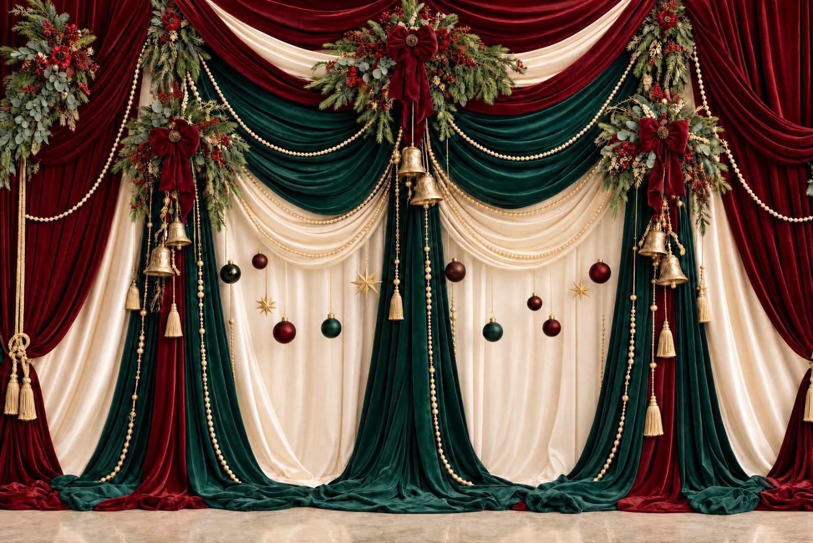 DMV holiday mini session photographer, Holiday Bordeaux backdrop in deep burgundy and emerald