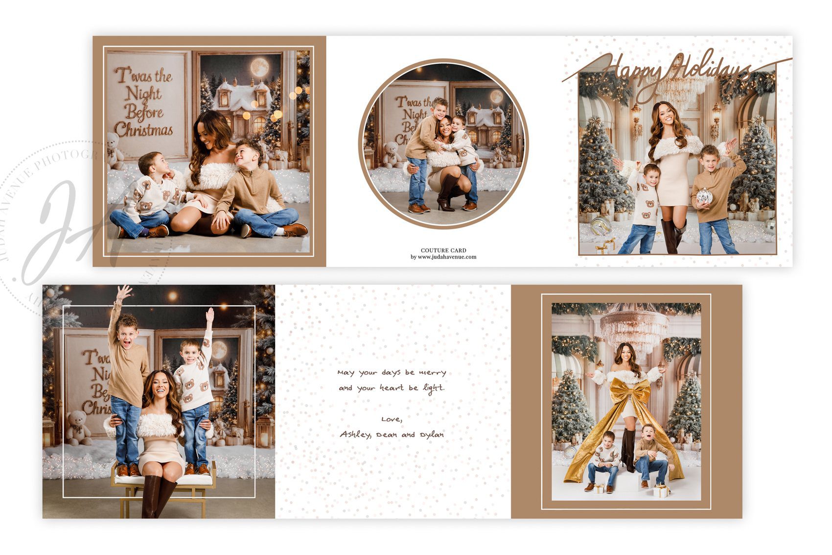 Couture holiday photo cards by a DC, Maryland and Virginia Christmas photographer