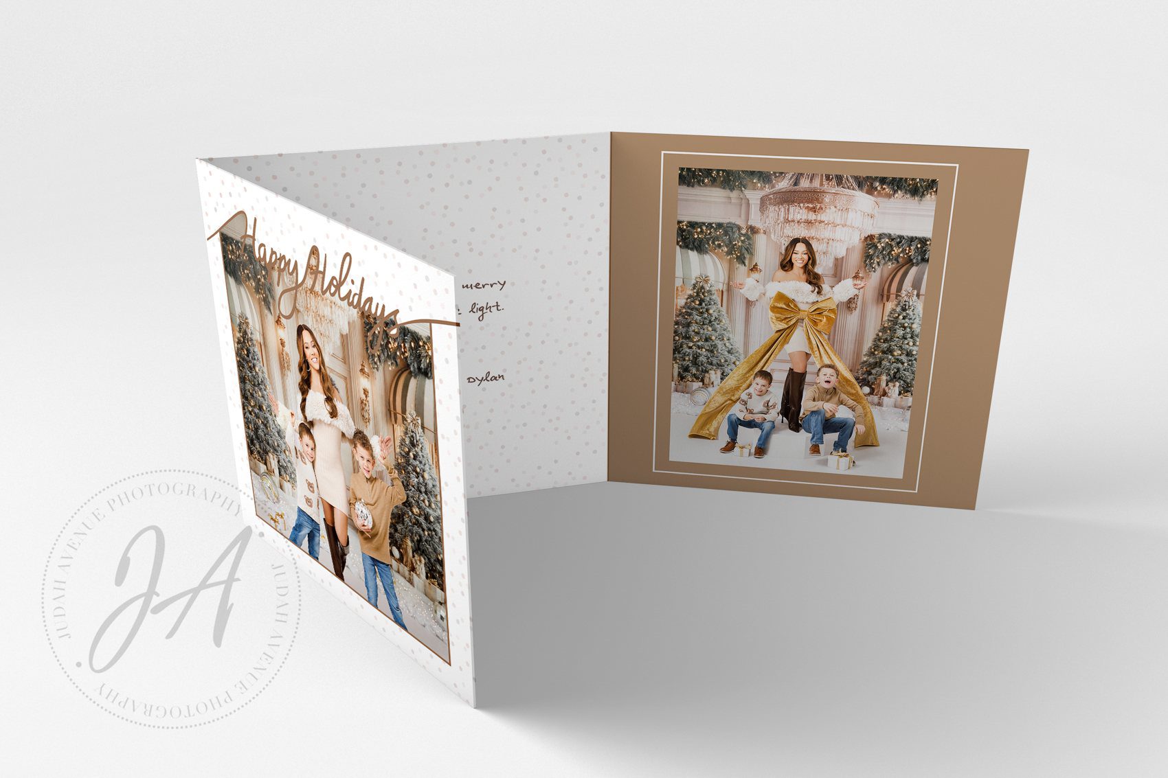 Couture holiday photo cards by a DC, Maryland and Virginia Christmas photographer
