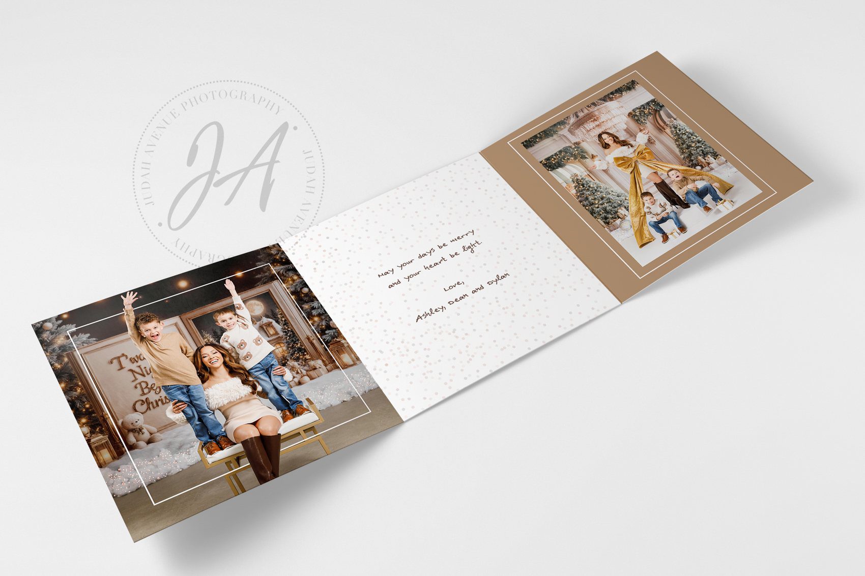 Couture holiday photo cards by a DC, Maryland and Virginia Christmas photographer