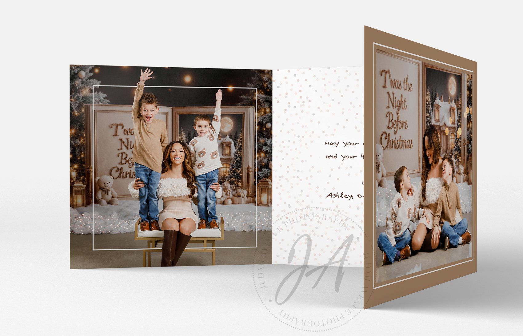 Couture holiday photo cards by a DC, Maryland and Virginia Christmas photographer
