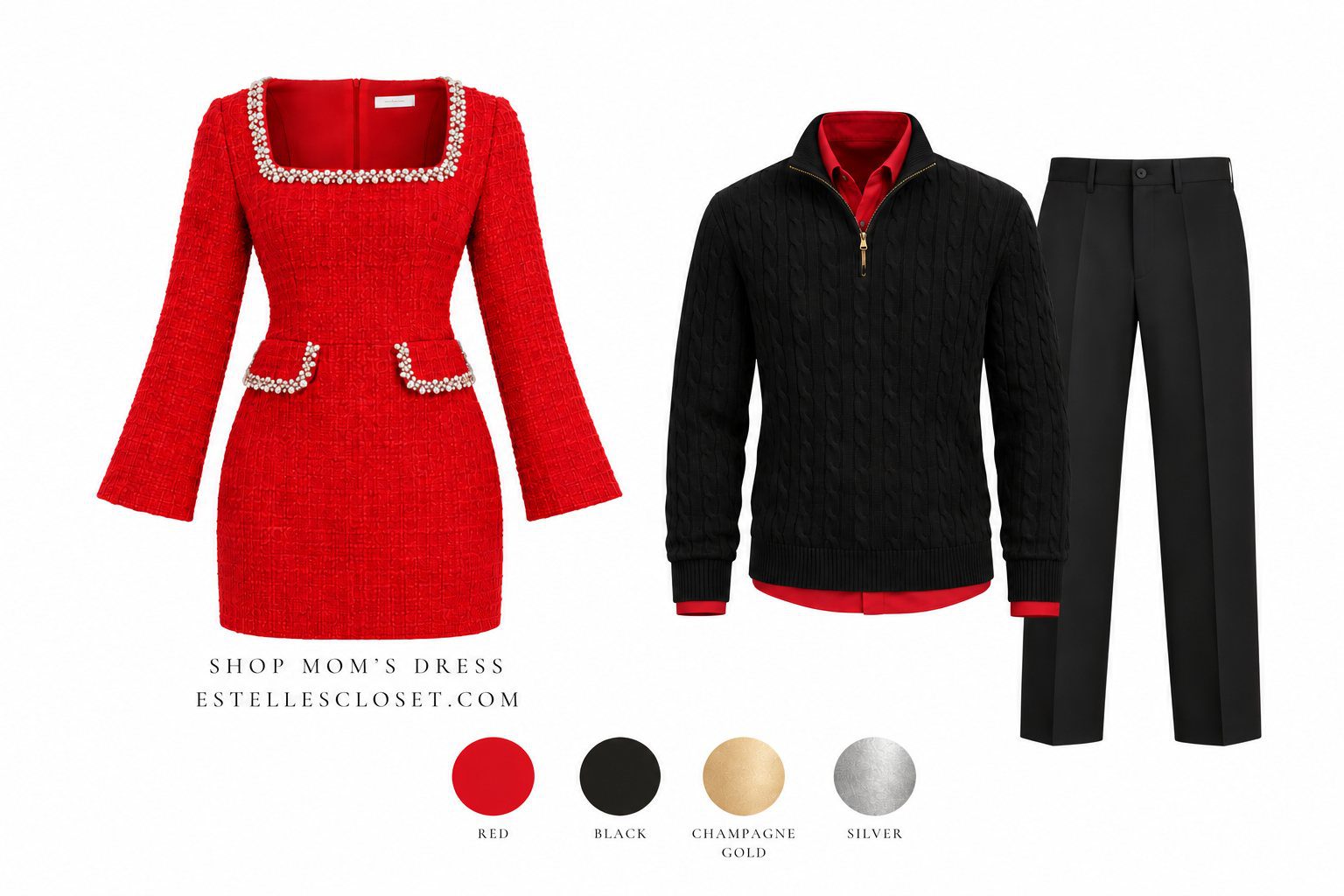 Christmas Noël mini session for DC, Maryland and Virginia families, classic red holiday backdrop