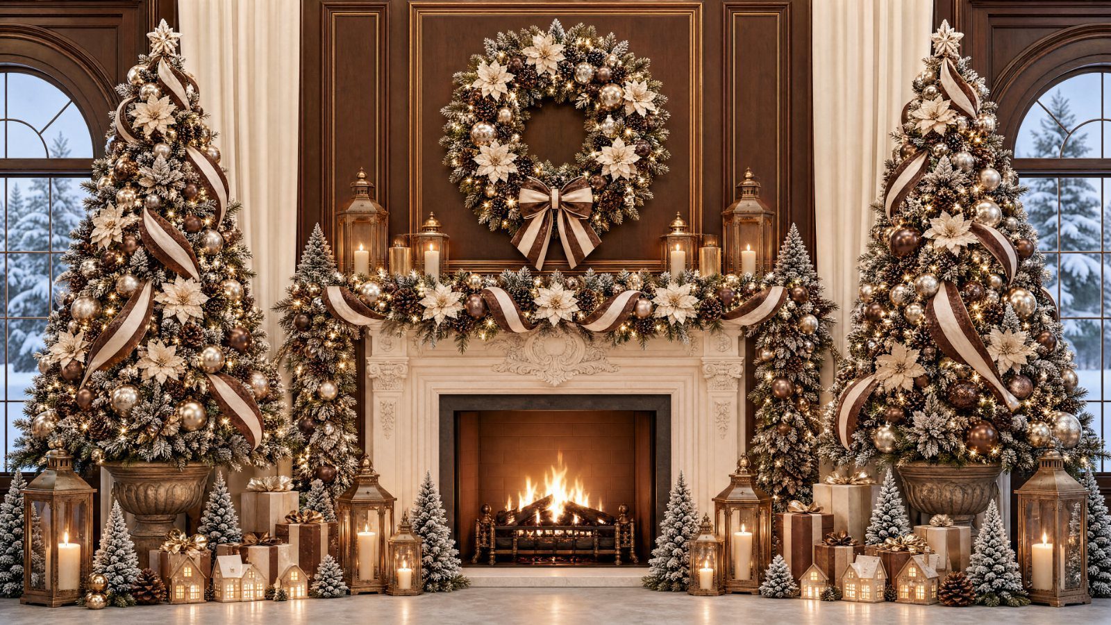 Christmas mini session in DC, Maryland and Virginia, A Very Chocolate Christmas storefront backdrop in chocolate and cream