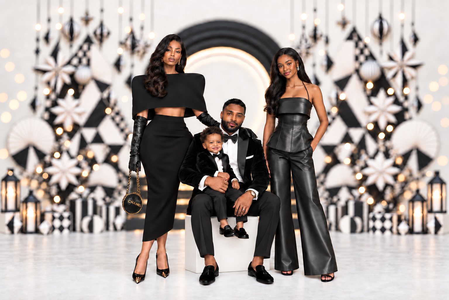 Luxury Christmas mini session in the DMV, Papërie Luxe paper art holiday backdrop