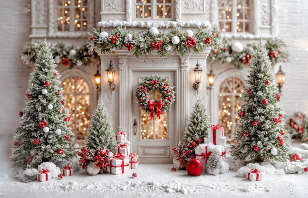 Christmas Noël mini session for DC, Maryland and Virginia families, classic red holiday backdrop